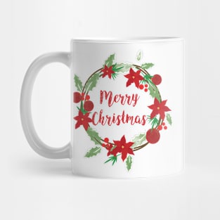 Lovely Merry Christmas Wreath Mug